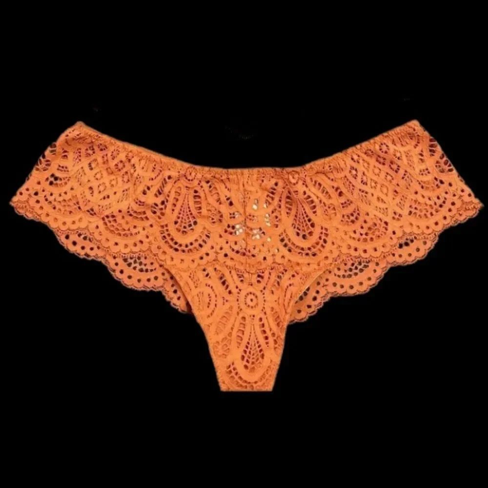 Victorias Secret Dream Angels Wide Side Lace thong panty clay Medium